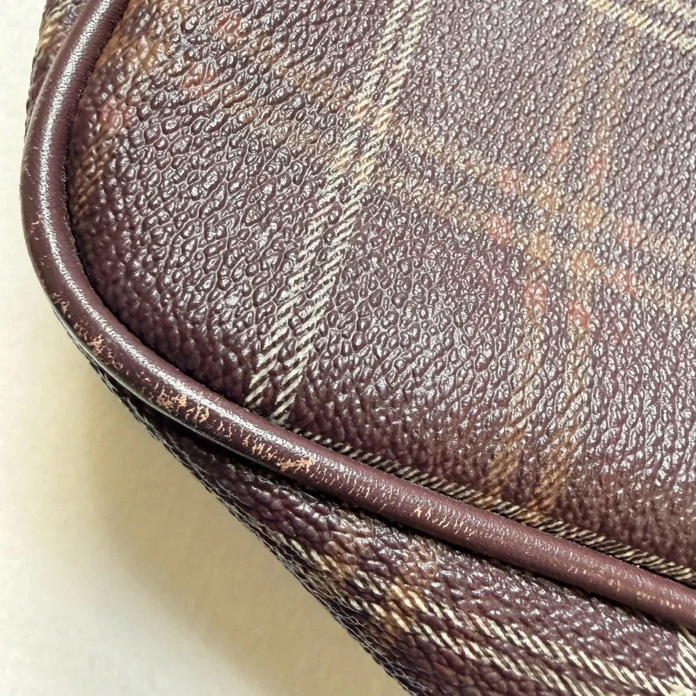 Bean Pole Vintage Y2K Preppy Plaid Saddle Bag Crossbody Purse Korean